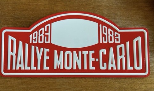 Plaque serigraphiée rallye - serigraphiée,