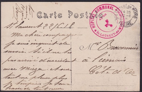 Carte avec cachet hôpital - cachet,