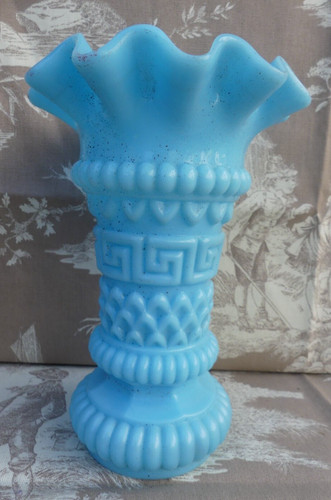 Vase opaline bleu portieux - vase,