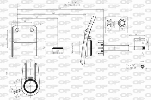 Amortisseur avant open parts - amortisseur,