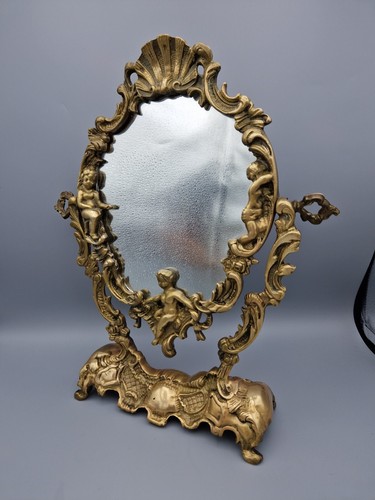 Miroir bronze doré art