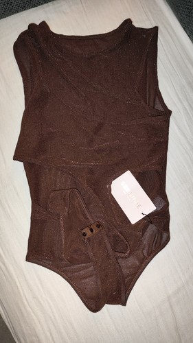 Body scintillant marron neuf - body,