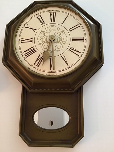Vintage syroco wall clock - wall,