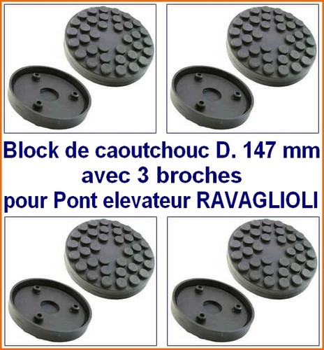 4xbloc caoutchouc 147 mm - caoutchouc, d