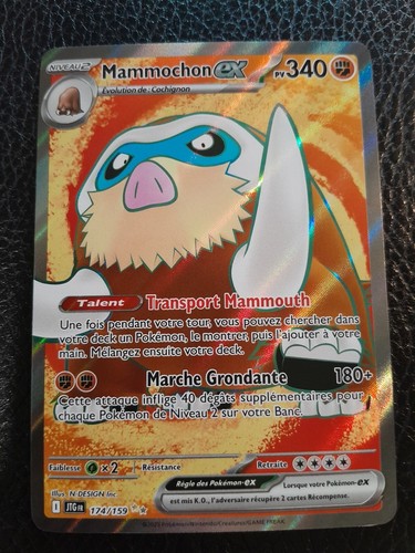 Carte pokemon mammochon - carte,
