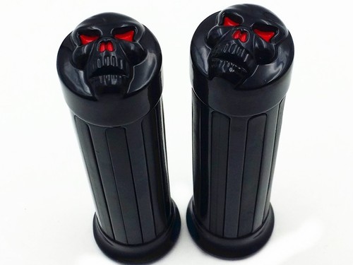 Noir skull guidon grip pour - skull,
