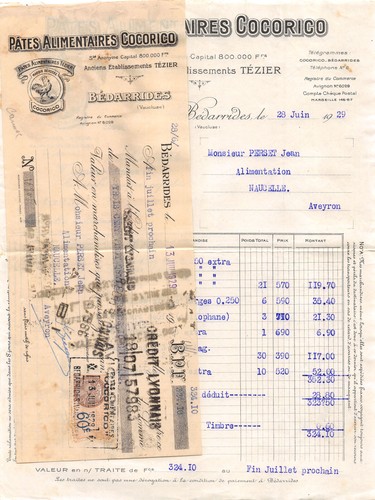 1929 pates alimentaires - 1929,