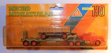 b OLD 1960 MICRO EKO HO 1/86 1/87 CAMION MOTRIZ SEMI REMORQUE PORTE CHAR ANTAR
