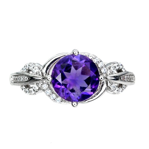 925 bague argent rond - en,