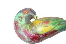 Ancien perroquet en bois