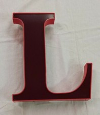 Lettre L Enseigne Magasin Loft Vintage 60'  Plastique Et Plexiglass / H 40 cm