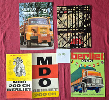 N°21917 / BERLIET  3 dépliants  et 1 catalogue 1960-1974