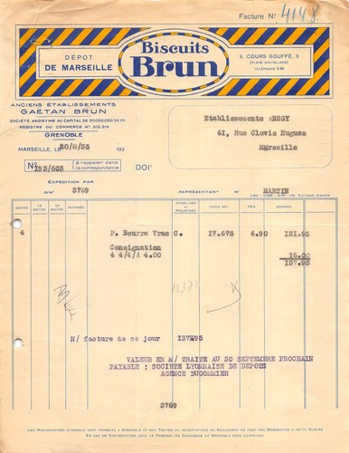 1935 biscuits brun - anciens, ets