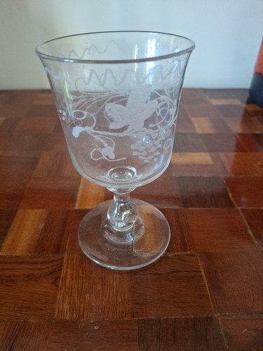 Ancien grand verre pied en - grand,