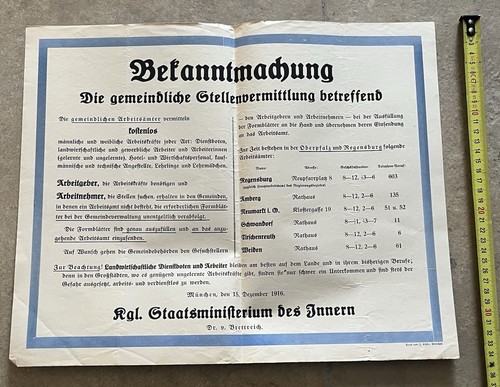 Rare affiche tract 1916 - rare,