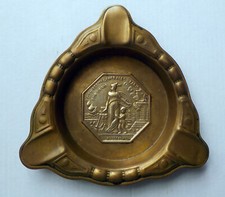 Cendrier en laiton Art Déco Cie Assurance Générales sur la Vie Paris 1818