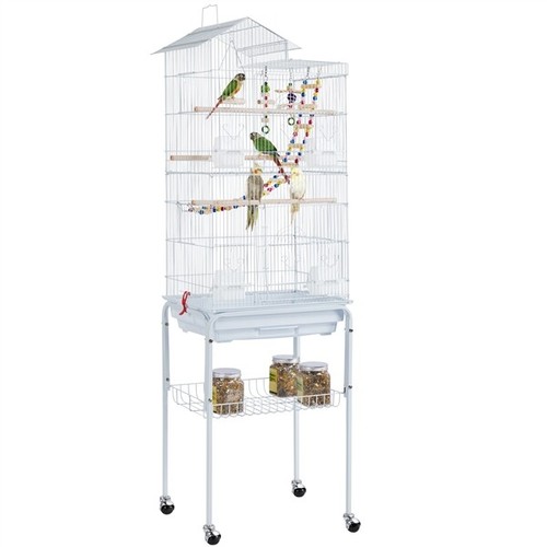 Cage oiseaux sur roulettes - cage,