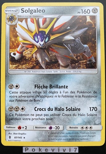 Carte pokemon solgaleo 145 - pokemon, 87/145