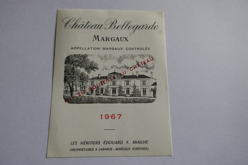 étiquette ancienne 1967 - , vin
