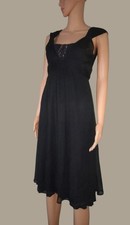 * MAJE *- Robe noire modèle NERFERTITI Taille 1