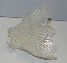 -JOLIE TULIPE en CRISTAL NID D'ABEILLES FORME FLEUR  POUR LAMPE à POSER  D