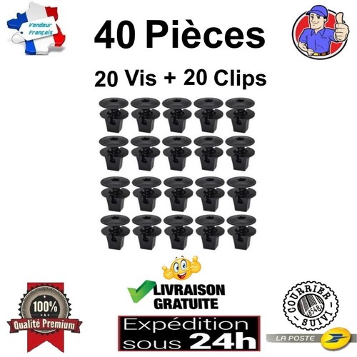 Clip agrafe fixation vis - clip,