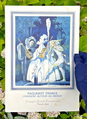 Ancien menu paquebot france - menu,