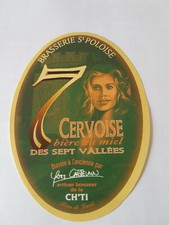 Etiquette bière CERVOISE Brie ST POLOISE