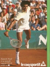 Yannick  NOAH   carton non postal  pub SPORT-TENNIS /  Le coq sportif /  RARE