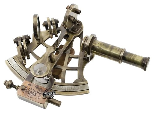Ancien sextant nautique laiton - nautique,