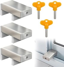 3 Verrous sécurité enfants de Bloque fenetre Porte Coulissante avec Clé  *NEUF*