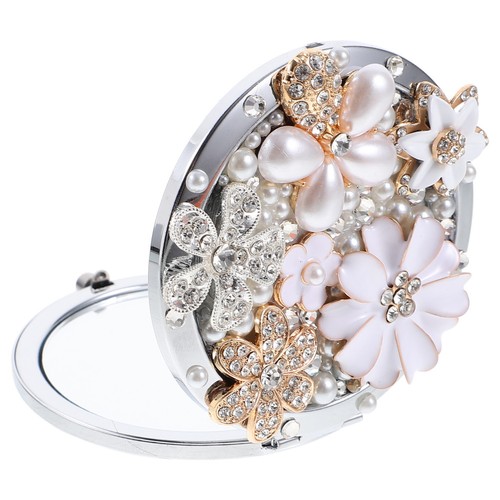 Mini miroir pliant fleurs - miroir,