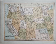 1878 Ancien Carte Ouest