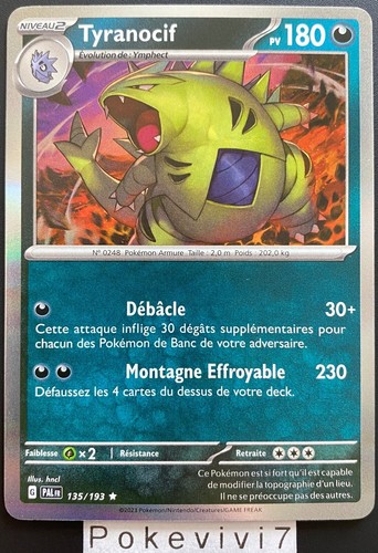 Carte pokemon tyranocif - carte,