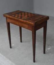 Table à jeu d'échecs  marquetée d'époque début XIXème