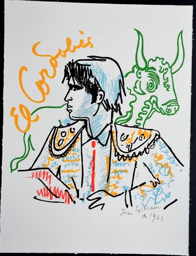 Superbe lithographie jean - lithographie,