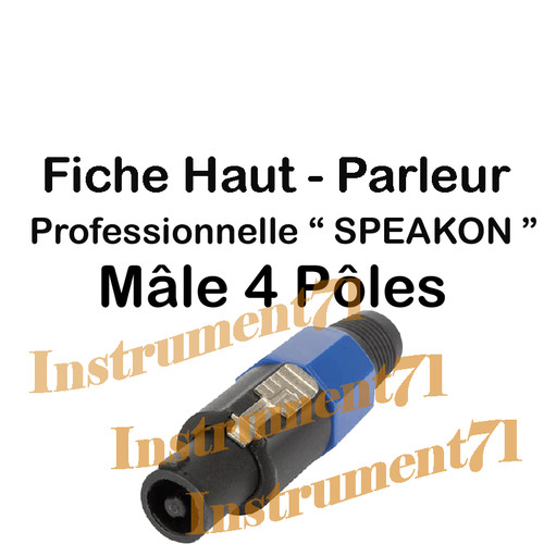 Fiche speakon haut parleur - fiche,