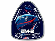 AUTOCOLLANT SPACEX SPACE X NASA DEMO 2 DRAGON DM-2 F9 STICKER 9cm SD012