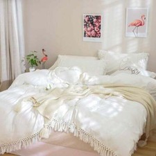 Housse De Couette En Coton Fait Main Avec Franges Boho Donna