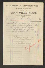 MENETOU-SALON (18) ATELIER DE CHARRONNAGE "Jean MILLERIOUX" en 1929
