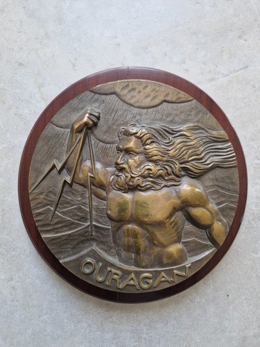 Médaillon plaque bronze - médaillon, en