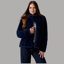 Guess Veste Bleue Écologique En Fourrure Femme Art. LUNA W5BL64 W3920 G7J6