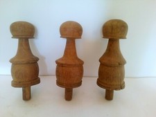 3 TOURILLONS DE LIT BOIS