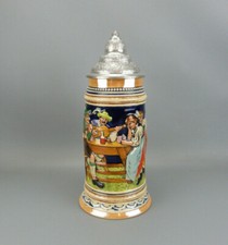 Ravissante chope de bière musicale Allemande, mouvement thorens Suisse, Dingen. 