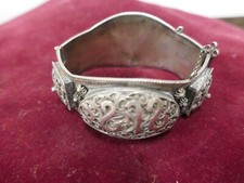 gros bracelet oriental argent poincon crabe et orfevre,D 65mm,H 35mm,P 68g