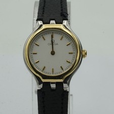 OMEGA DE VILLE Montre Femme Quartz Vintage RARE 22MM Acier/Or OM384 976.001