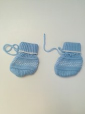 CHAUSSONS BEBE OU REBORN NEUFS  PAIRE 0 - 6 MOIS bleu vêtement garçon  fille 