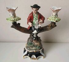 bougeoir sculpture figurine antique porcelaine no meissen gardner sitzendorf