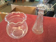 Glass Bud Vase and Candle