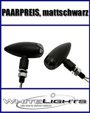 Clignotants LED Noirs Micro Bullet Cruiser Custom Moto Harley DAVIDSON Ronds